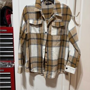 Plaid Button-Up Shirt